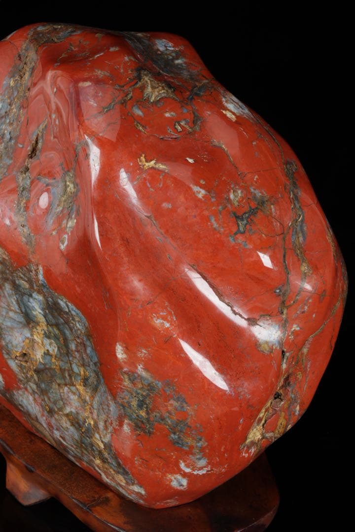 【希少・美石】佐渡 錦紅石 錦石 赤玉石　赤石 水石 原石 鑑賞石 25.8kg