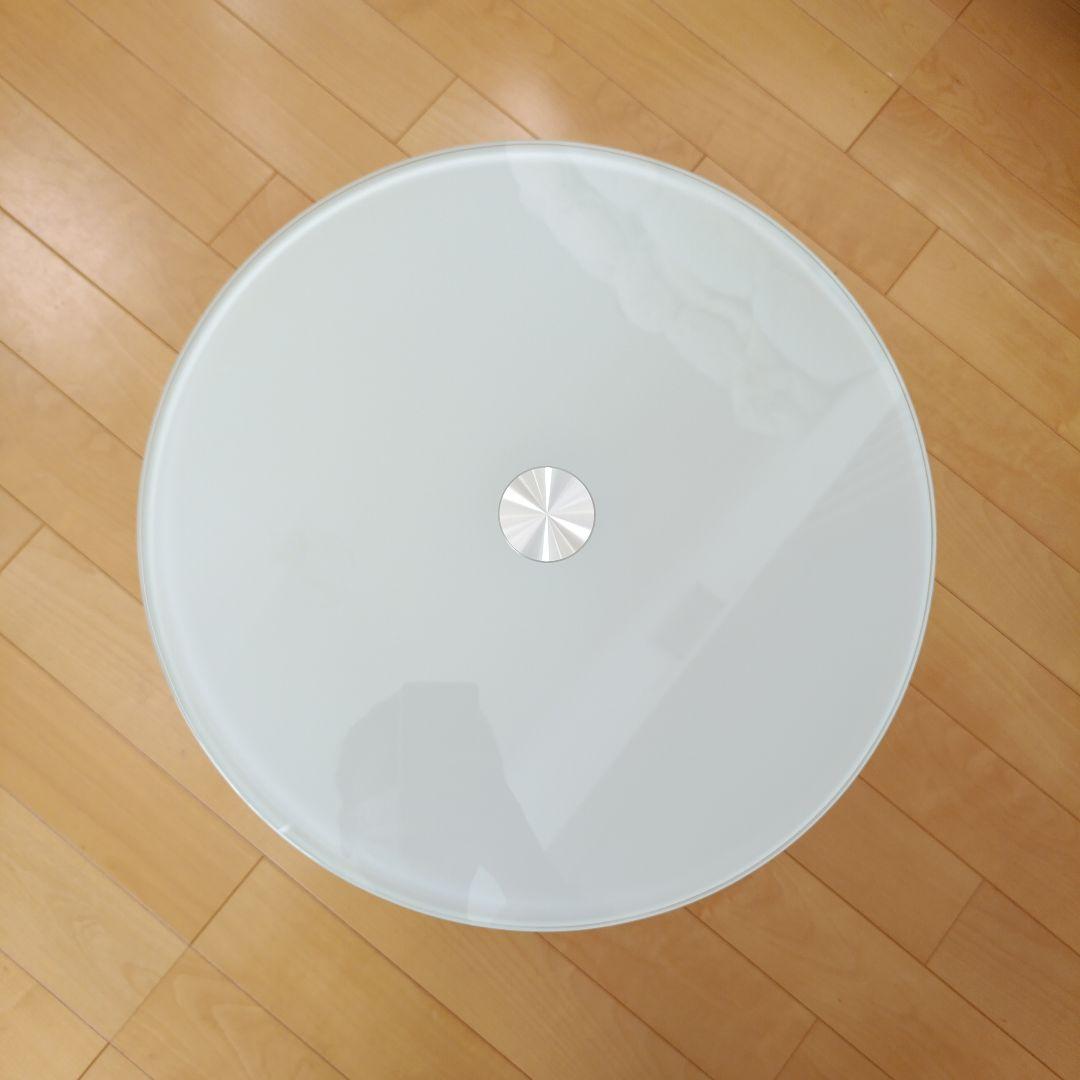 円形ガラステーブル
