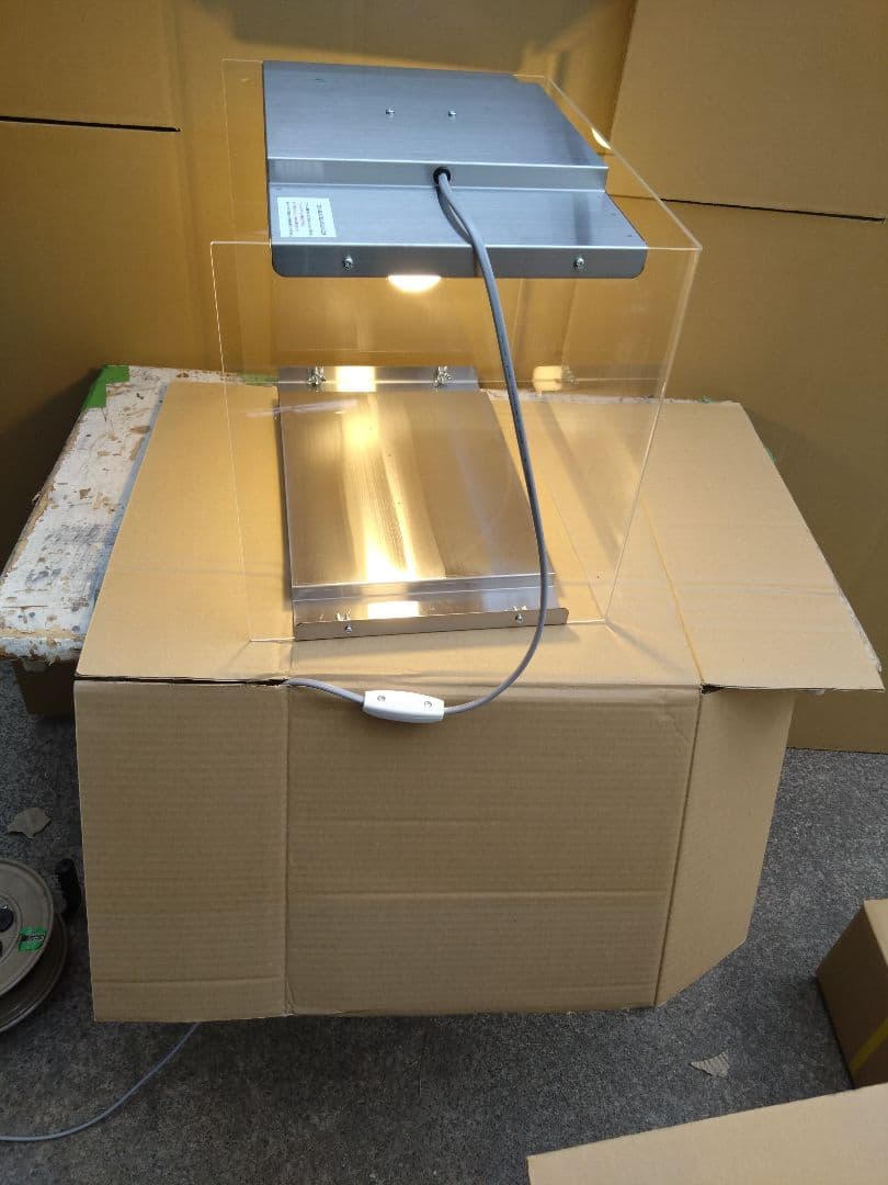 キズあり アクリル製 食品ショーケース 電球色LED付 焼鳥 ホットドック