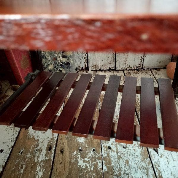 ヴィンテージ アイアン ローテーブル ウッド サイドテーブル 鉄脚 木製 無垢