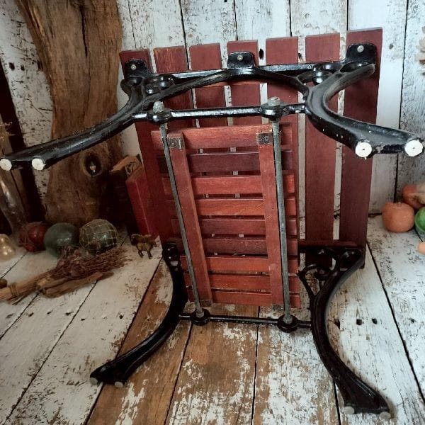 ヴィンテージ アイアン ローテーブル ウッド サイドテーブル 鉄脚 木製 無垢