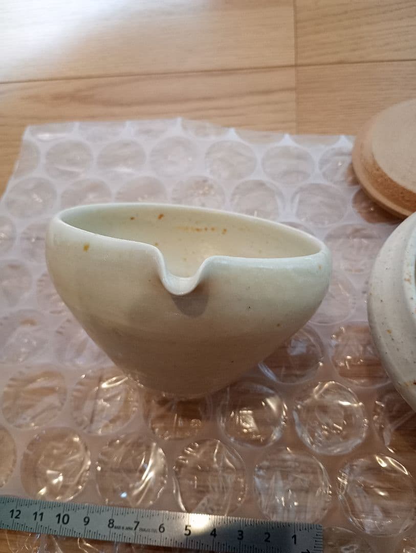 s*a様 市川孝新品セット白磁片口鉢・木蓋小壺