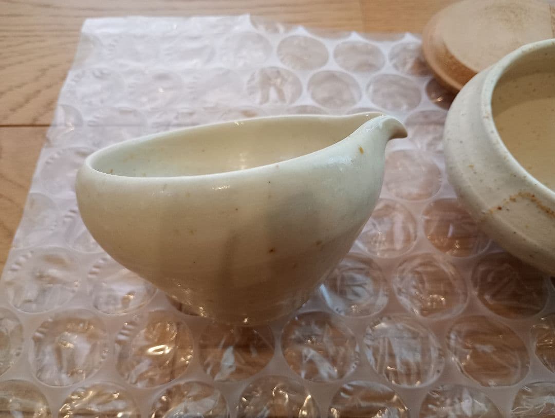 s*a様 市川孝新品セット白磁片口鉢・木蓋小壺