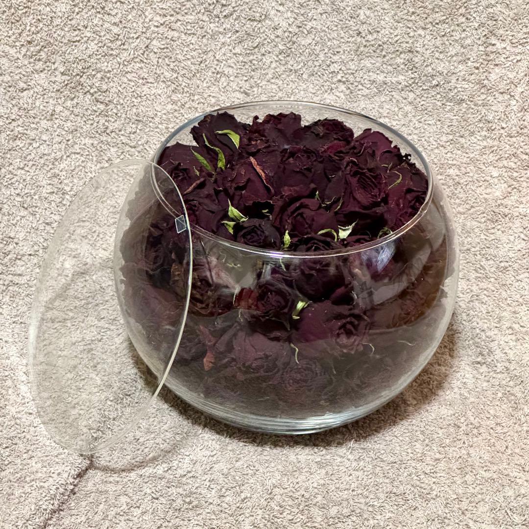 ダークパープル プリザーブドローズ 約30輪