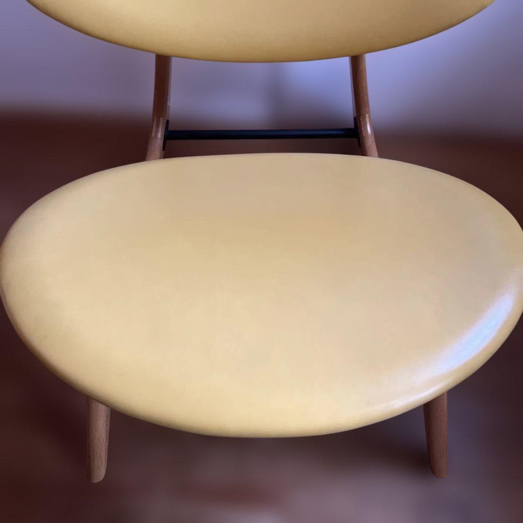 レザー　チェア　イエロー　ソファー