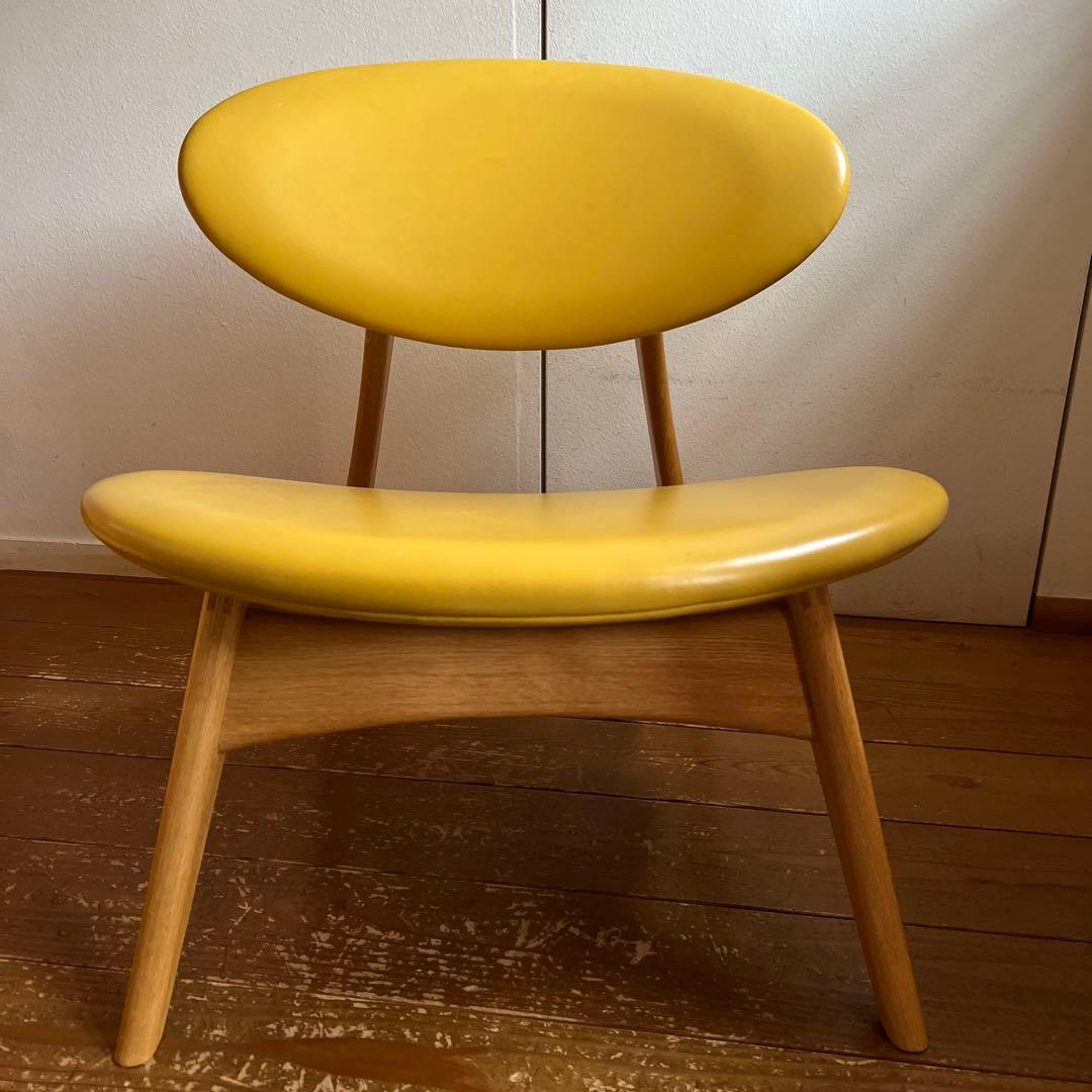 レザー　チェア　イエロー　ソファー