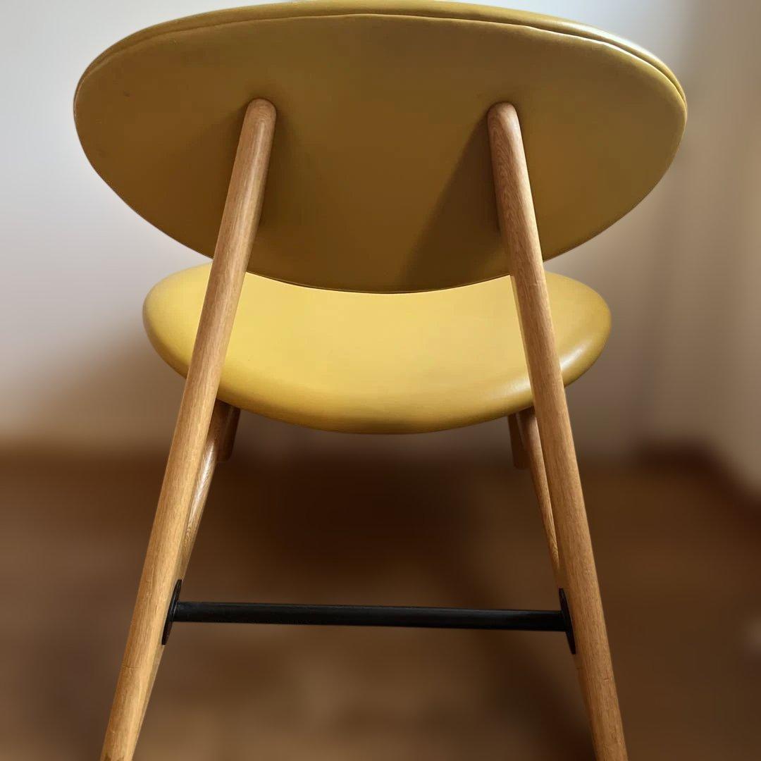 レザー　チェア　イエロー　ソファー