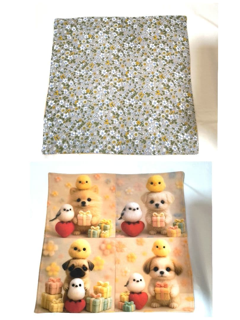 Yourelia様】ハンドメイドオーダー★犬猫女の子★ハンカチ&ポーチ&巾着8点