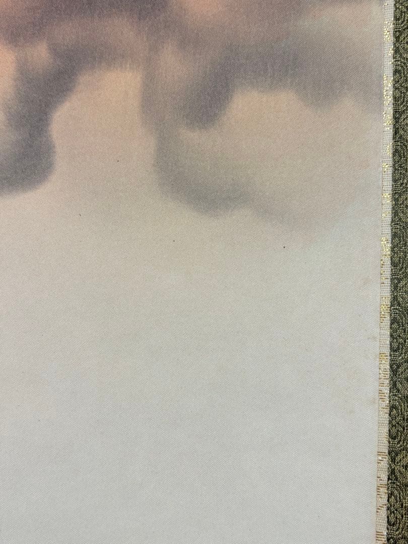 赤富士」 杉原蘭雪 茶道具 掛軸 日本画 共箱あり 富士山 正月 200