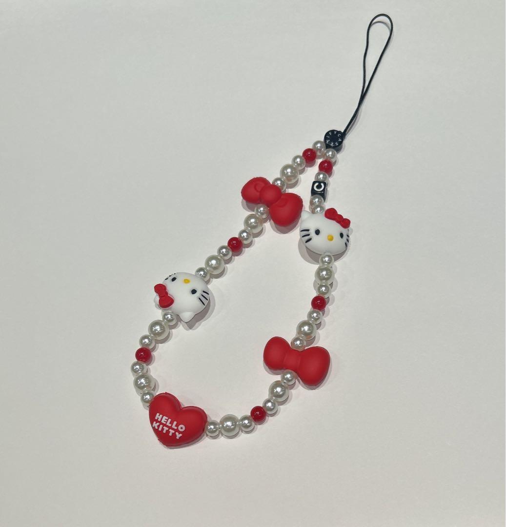 キティちゃん ビーズストラップ SHEIN 訳あり - メルカリ