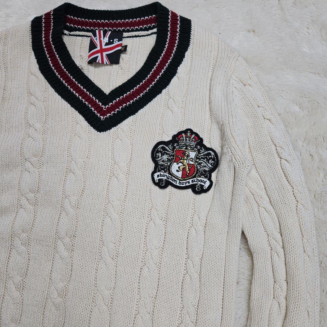 abingdon boys school セーター ケーブルニット ワッペン - メルカリ