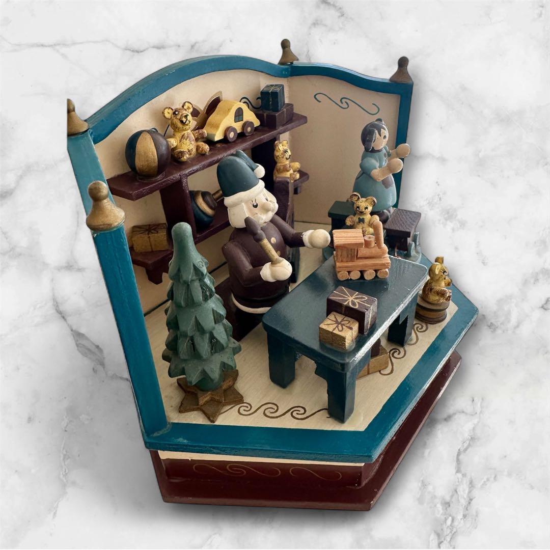 オルゴール　エルツ山地　ドイツ　アンティーク　クリスマス　ザイフェン　サンタ