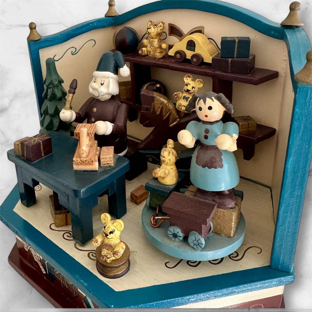 オルゴール　エルツ山地　ドイツ　アンティーク　クリスマス　ザイフェン　サンタ