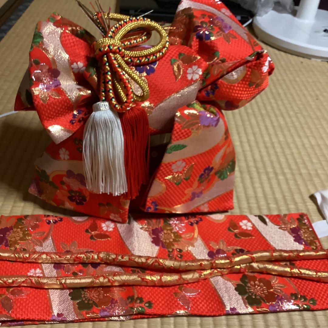 多少の難あり。七五三七歳用フルセット　帯幅14、5センチ　草履21センチ