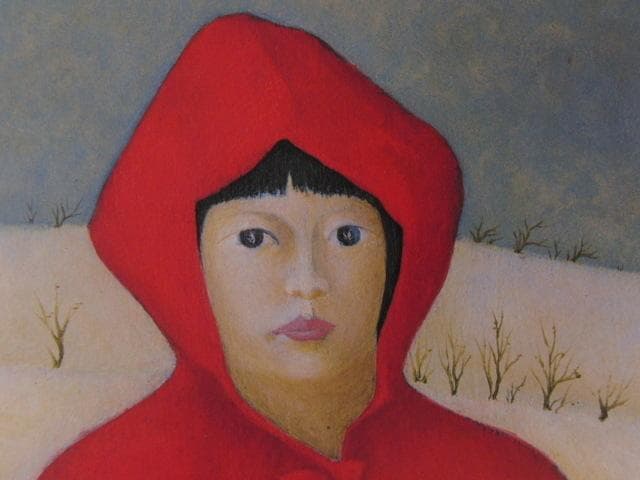 岡田肇彦、【さんぽ（未完）】、希少な額装用画集より、新品額装付、状態良好