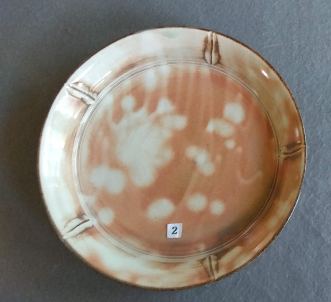 美濃焼の名工　工藤陸雄　南窯　 志野【御本手】中皿五客セット