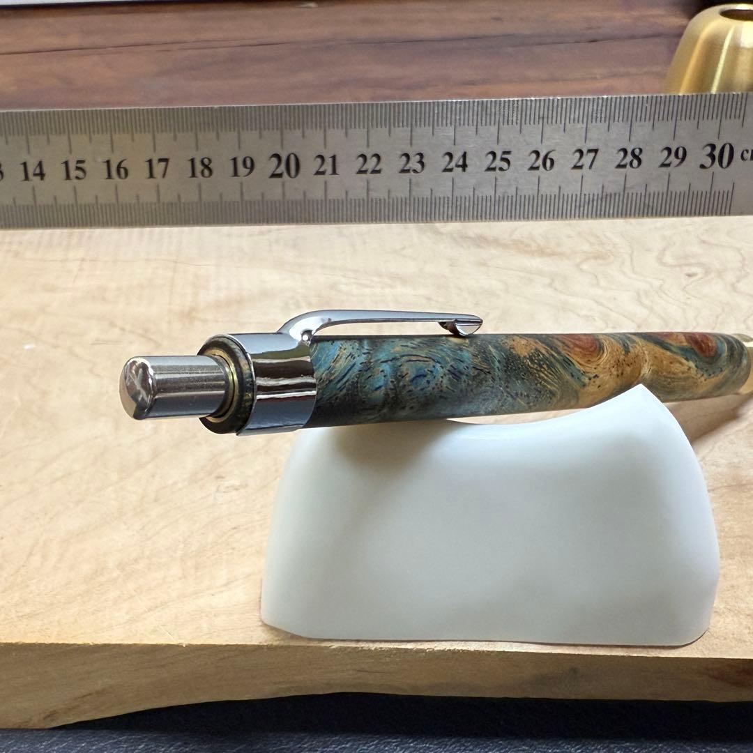 157花梨瘤スタビ　木製シャーペン　強低重心ダブルR 真鍮