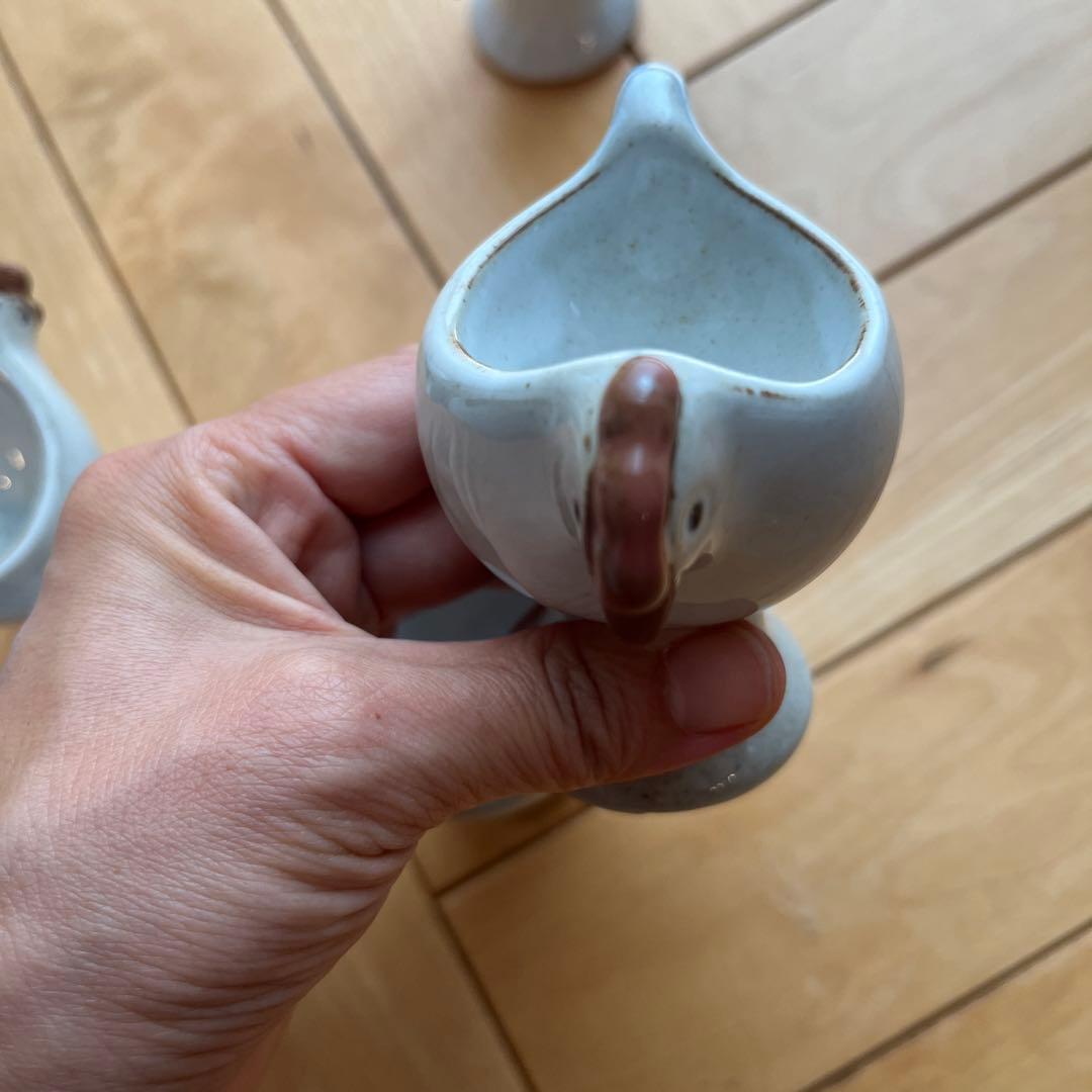 リサ　ラーソン　置物　ニワトリ　親子　エッグカップ　セット　バターケース