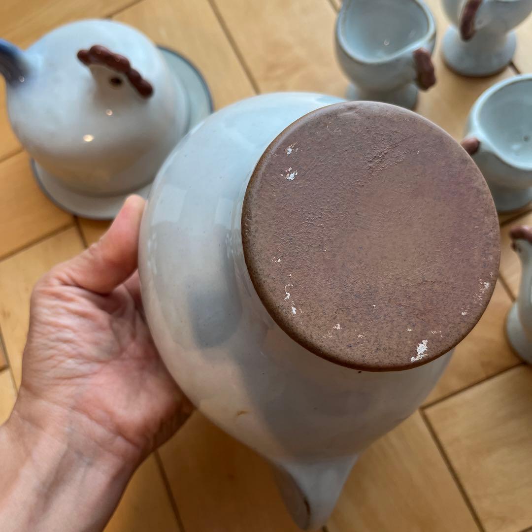 リサ　ラーソン　置物　ニワトリ　親子　エッグカップ　セット　バターケース