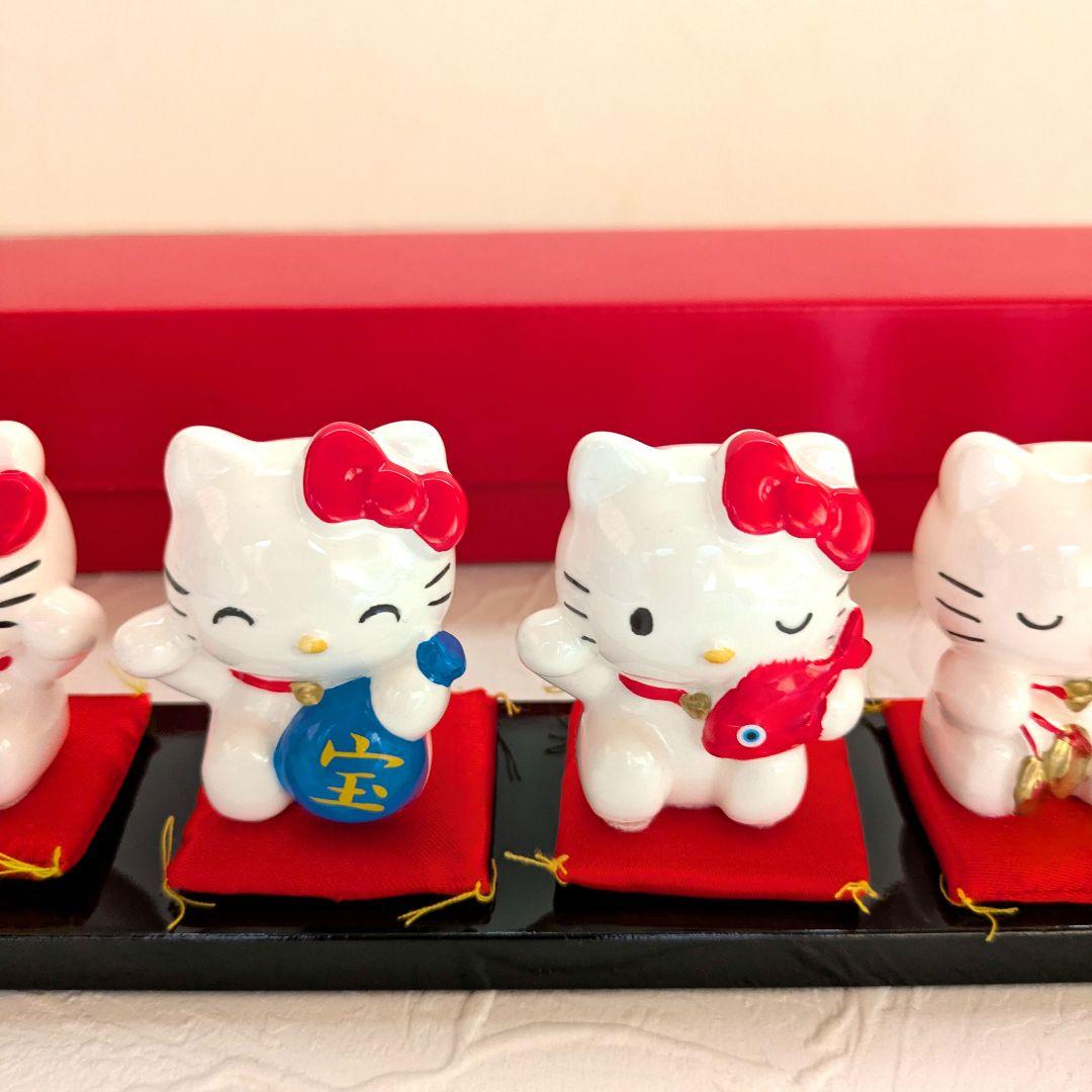 【未使用】ハローキティ 七福きてぃねこ 七福神 陶器 置物 サンリオ レア