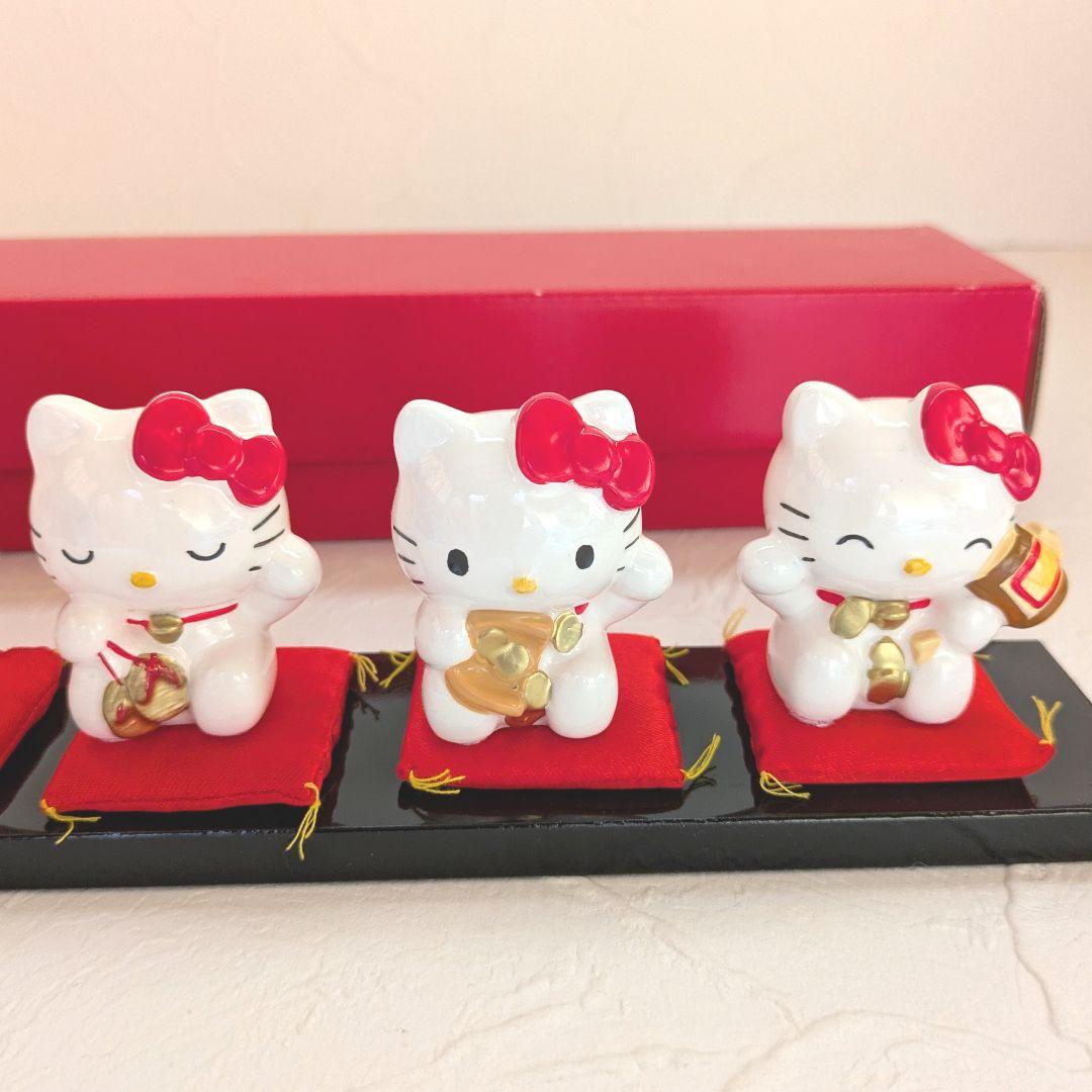【未使用】ハローキティ 七福きてぃねこ 七福神 陶器 置物 サンリオ レア