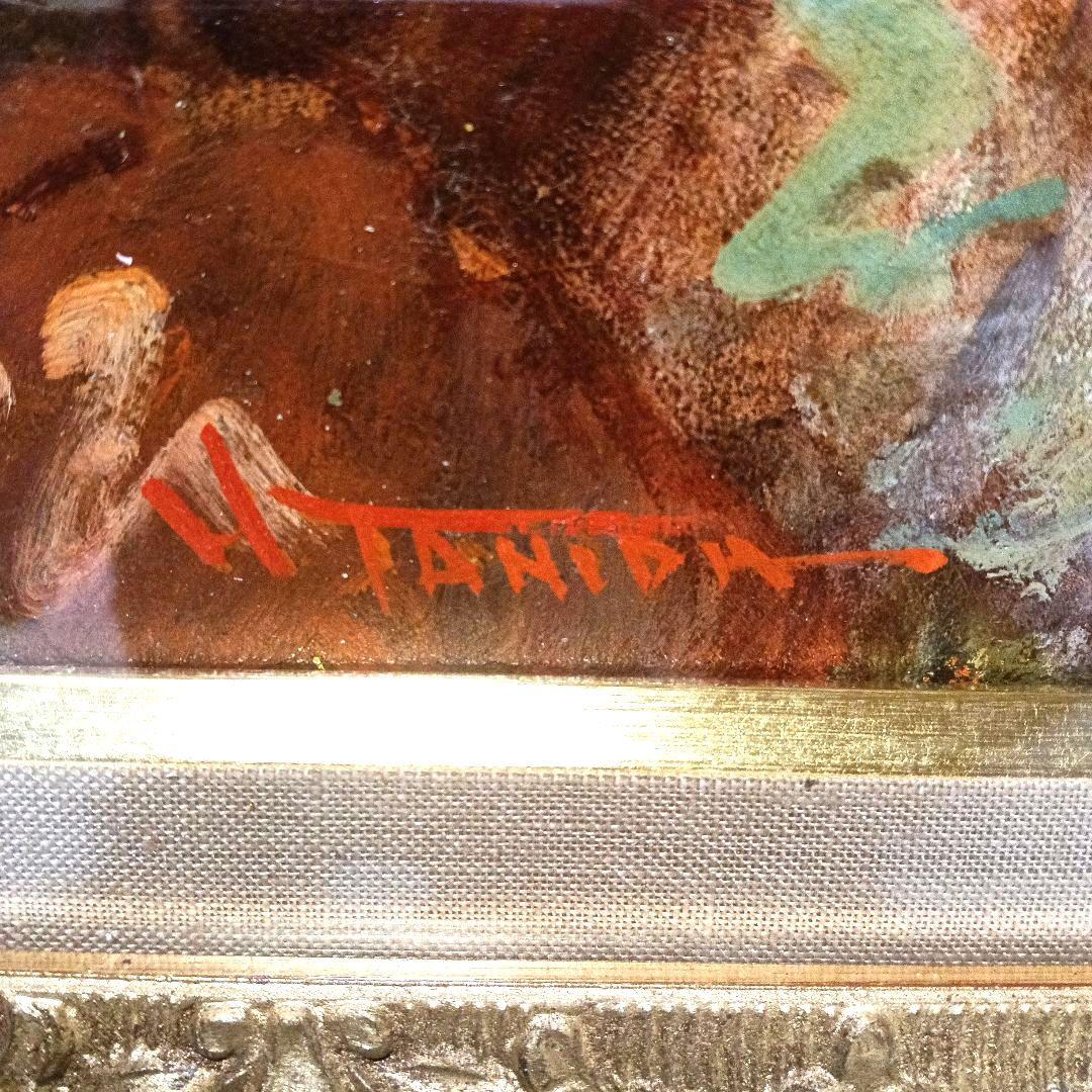 谷田穎郎 二紀会会員 油彩 F10号 大作 「祭りの時がやって来た