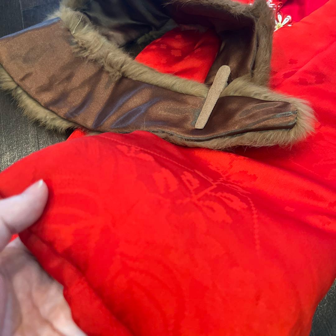 アンティーク 七五三 三歳〜五歳 着物 被布 フルセット しだれ桜 折鶴 付け襟