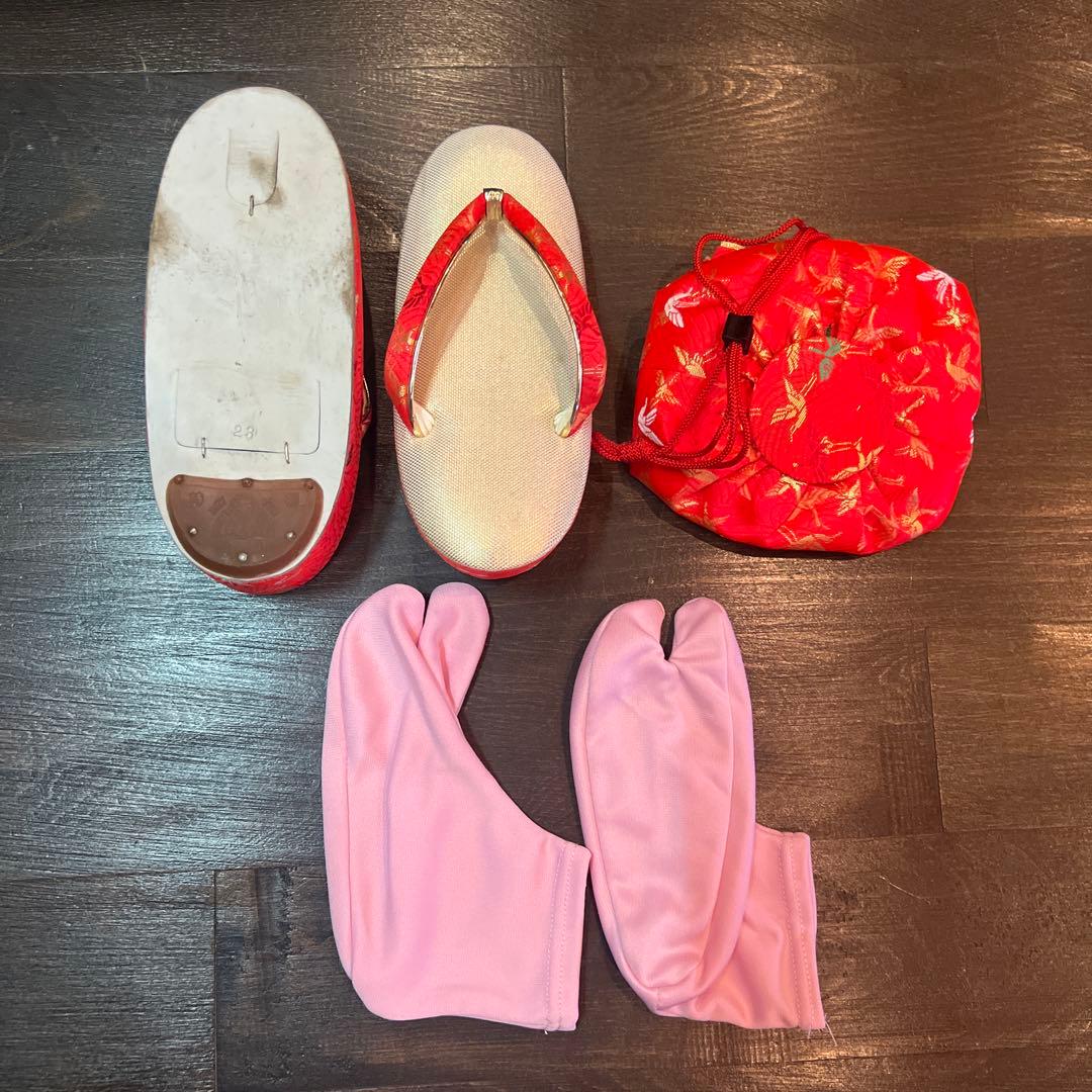 アンティーク 七五三 三歳〜五歳 着物 被布 フルセット しだれ桜 折鶴 付け襟