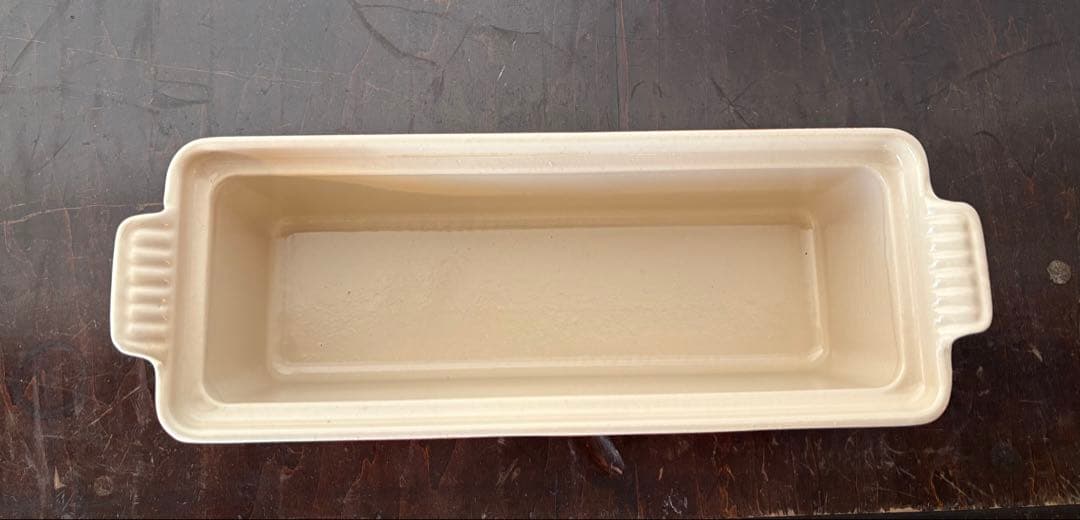 LE CREUSET テリーヌ型　オレンジ 約28cm シールアリ　レトロ