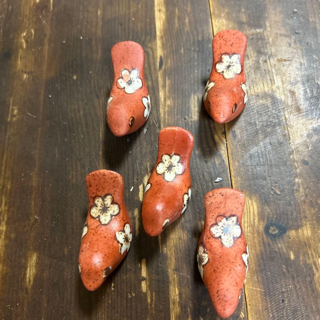 ハト　テラコッタ　箸置き　5個セット　北欧風　他3点おまとめ