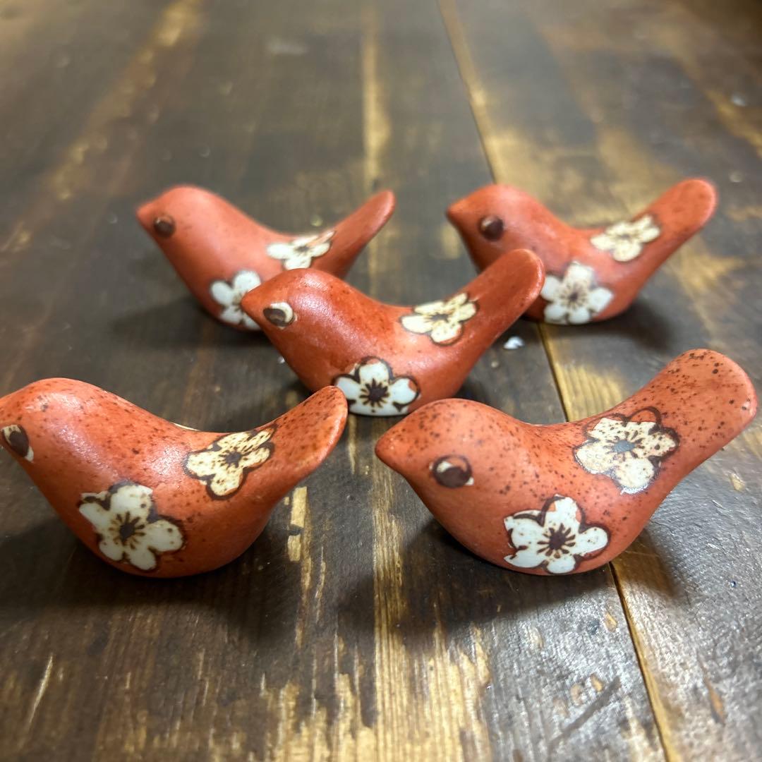 ハト　テラコッタ　箸置き　5個セット　北欧風　他3点おまとめ