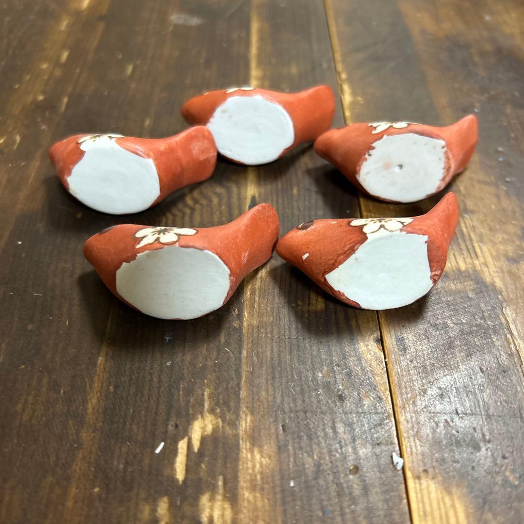 ハト　テラコッタ　箸置き　5個セット　北欧風　他3点おまとめ