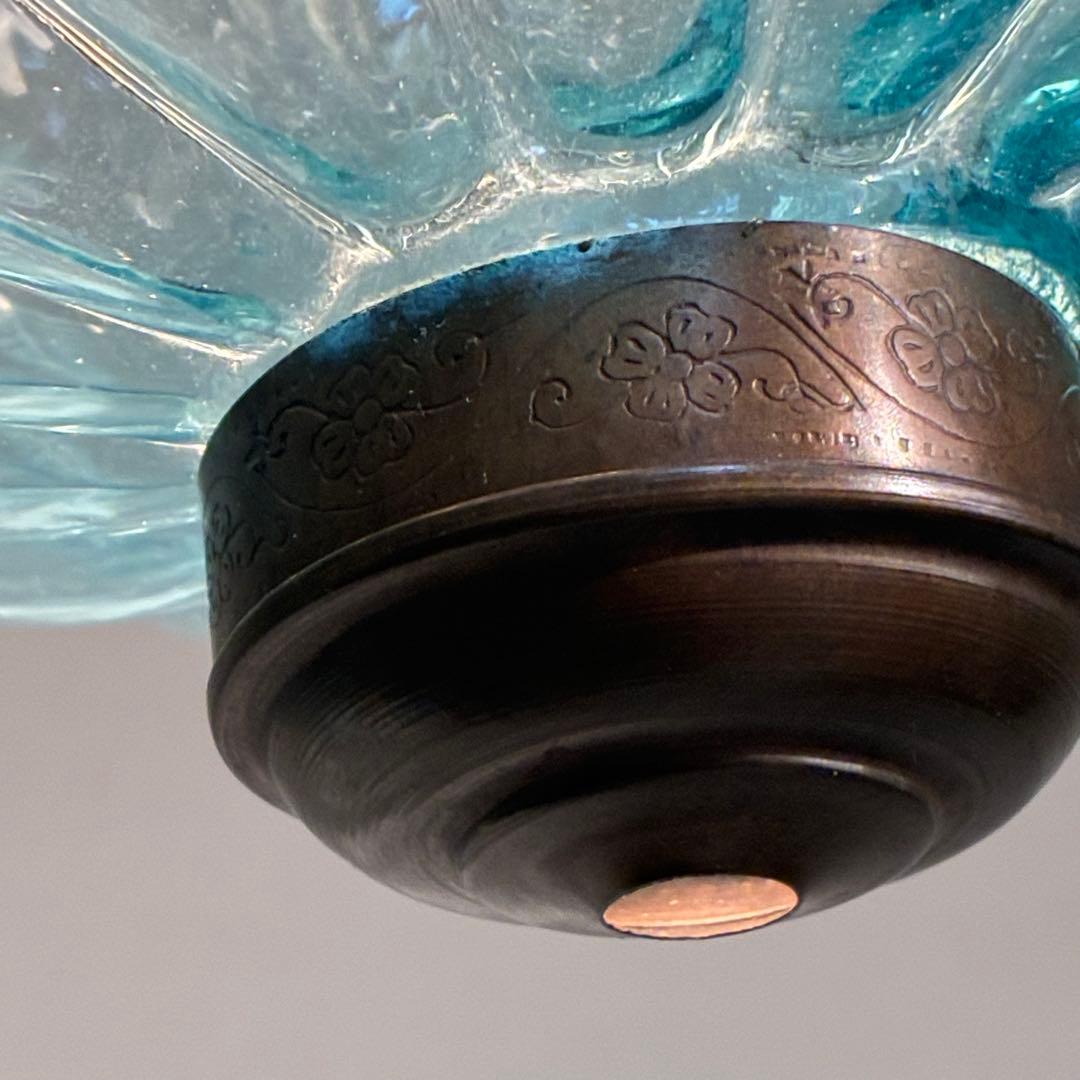 ヴィンテージ レトロ アンティーク ガラス ペンダントランプ 照明