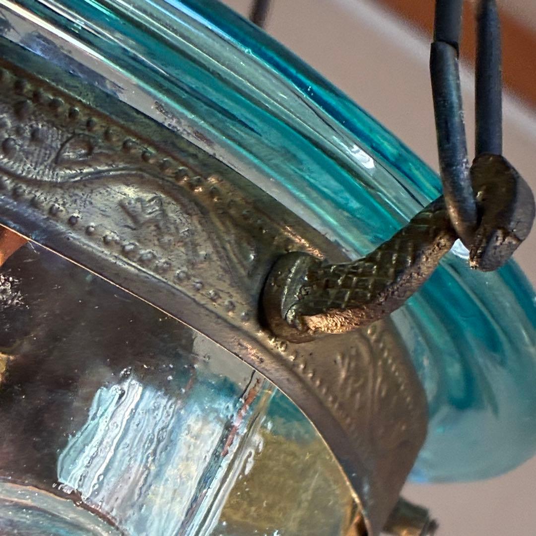 ヴィンテージ レトロ アンティーク ガラス ペンダントランプ 照明