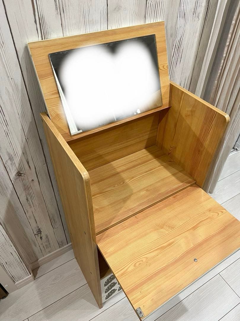 最終お値下げ❌レトロポップ 昭和レトロ お化粧台 ぶどうデザイン 鏡付き