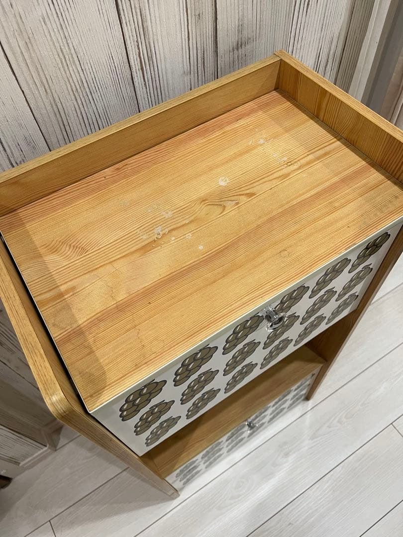 最終お値下げ❌レトロポップ 昭和レトロ お化粧台 ぶどうデザイン 鏡付き