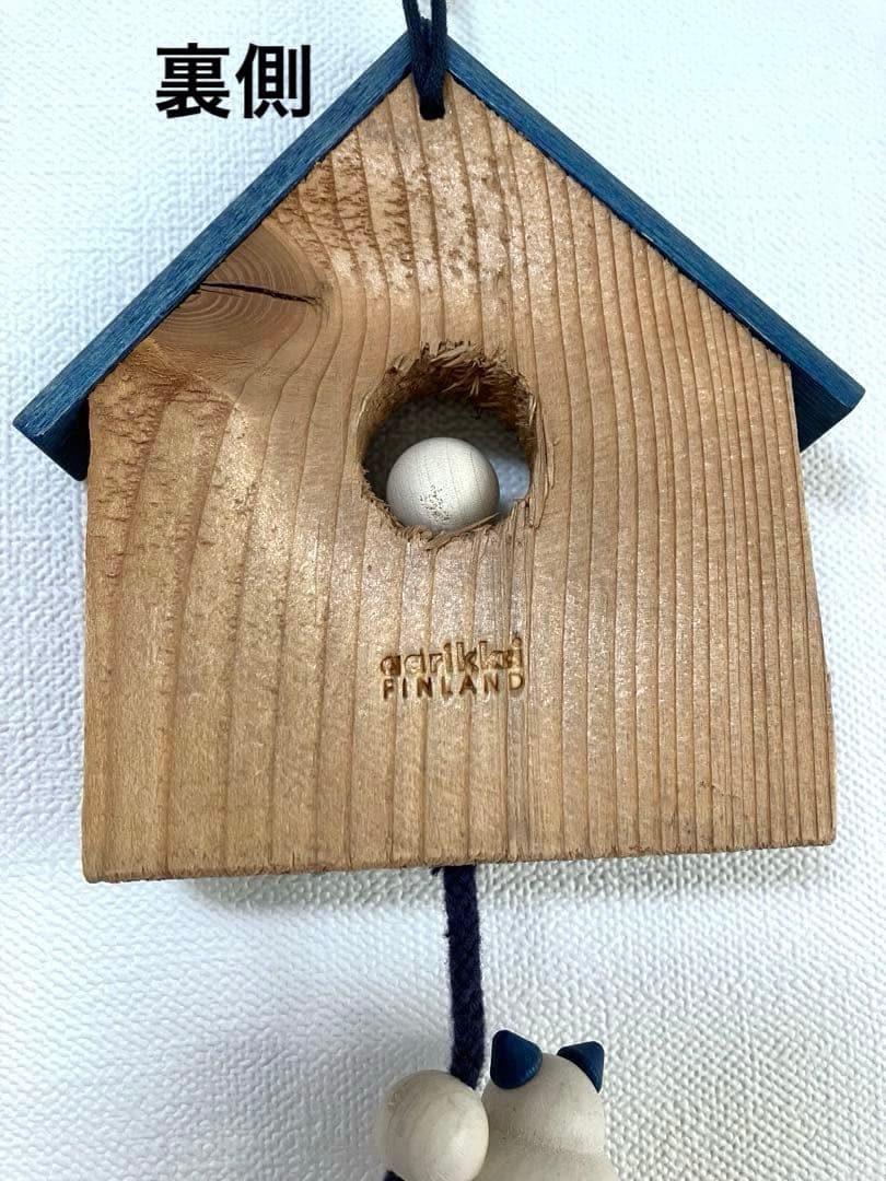 aarikka /アーリッカ　小鳥とネコの壁飾り　木製　ビンテージ