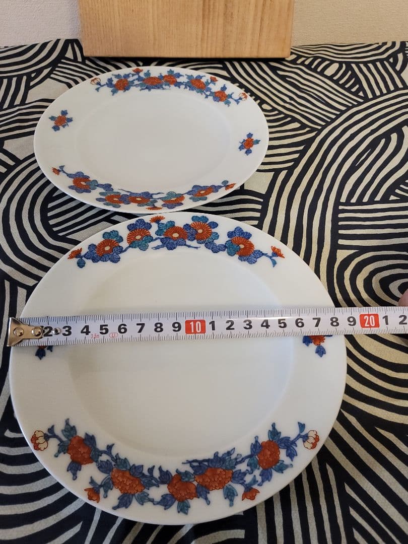 【今右衛門】色鍋島の伝統　銘窯　人間国宝　十三代今右衛門作錦花絵洋皿6枚