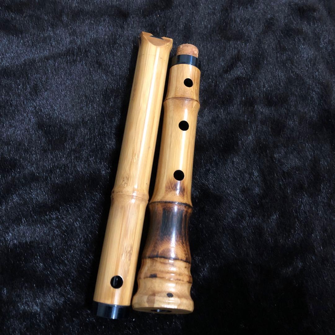 尺八　胡蝶　琴風調　高級合竹曲管　一尺八寸(D)管