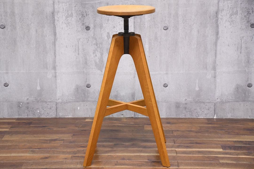 ECC16 展示品 トラックファニチャー KT ハイスツール オーク無垢材