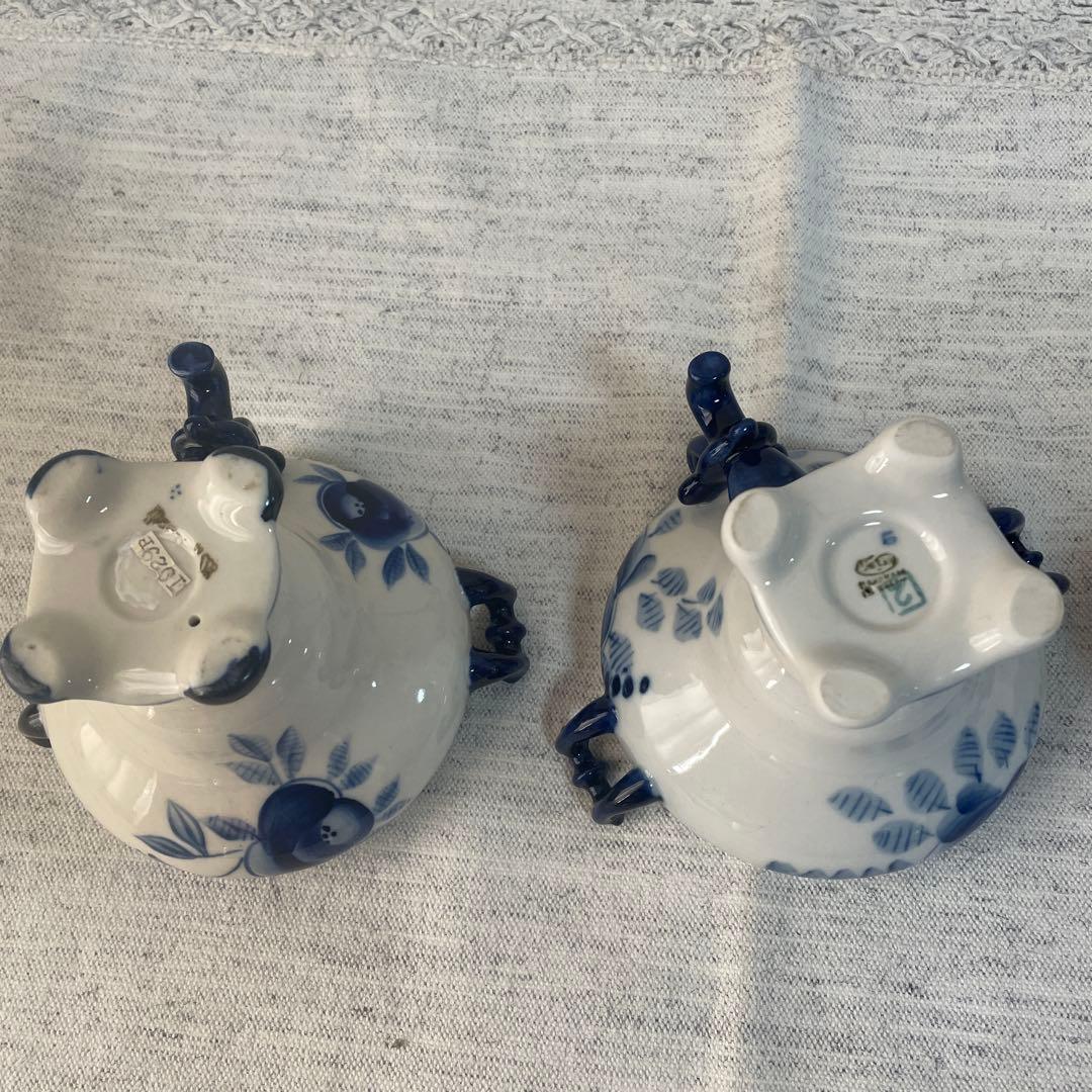 値下げ】ロシア グジェリ焼き 陶器 サモワール ティーポット ブルー