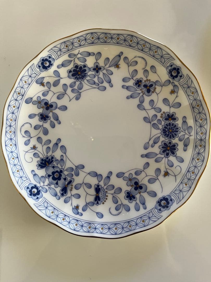 新品未使用　ナルミボーンチャイナ　\"ミラノ\" ケーキ皿5枚セット