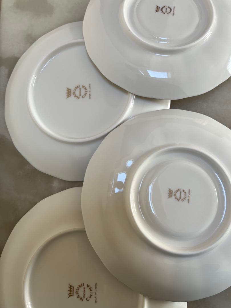 新品未使用　ナルミボーンチャイナ　\"ミラノ\" ケーキ皿5枚セット