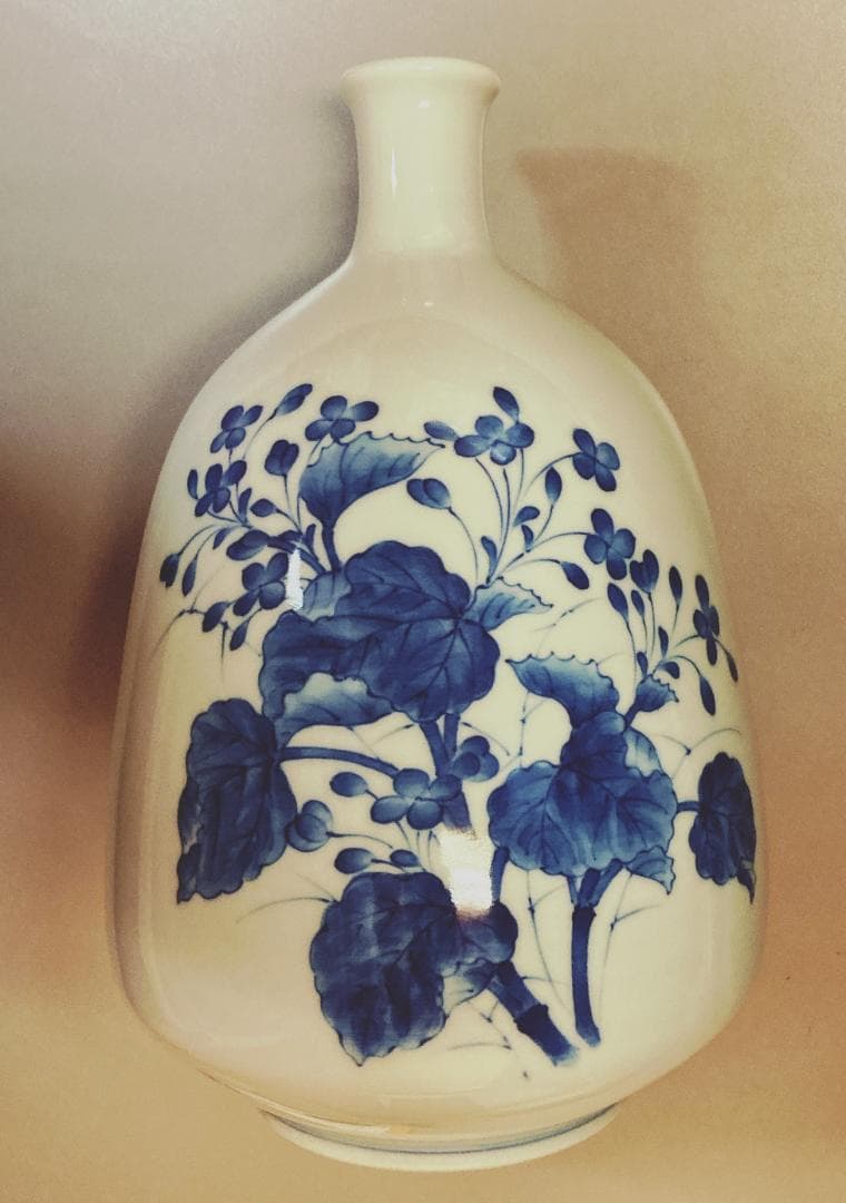 【値下げ】市川龍仙 藍鍋島 染付 花瓶 【真作保証】 鍋島藩窯 市川光山 －作品紹介－ 酒器 徳利