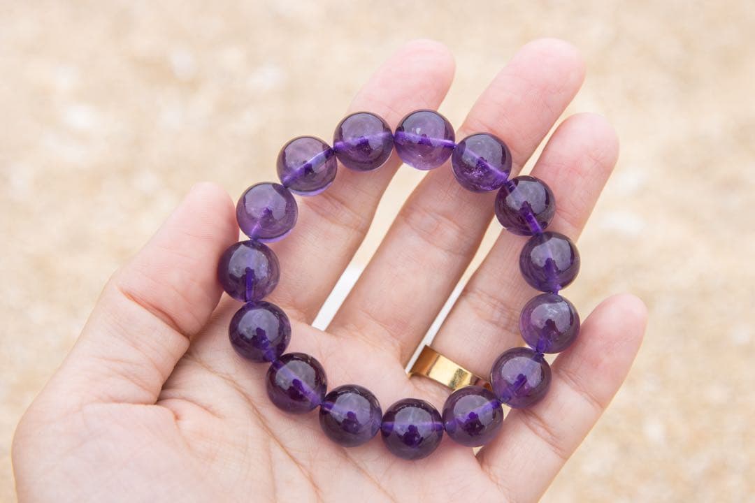 天然石ブレスレット　アメジスト