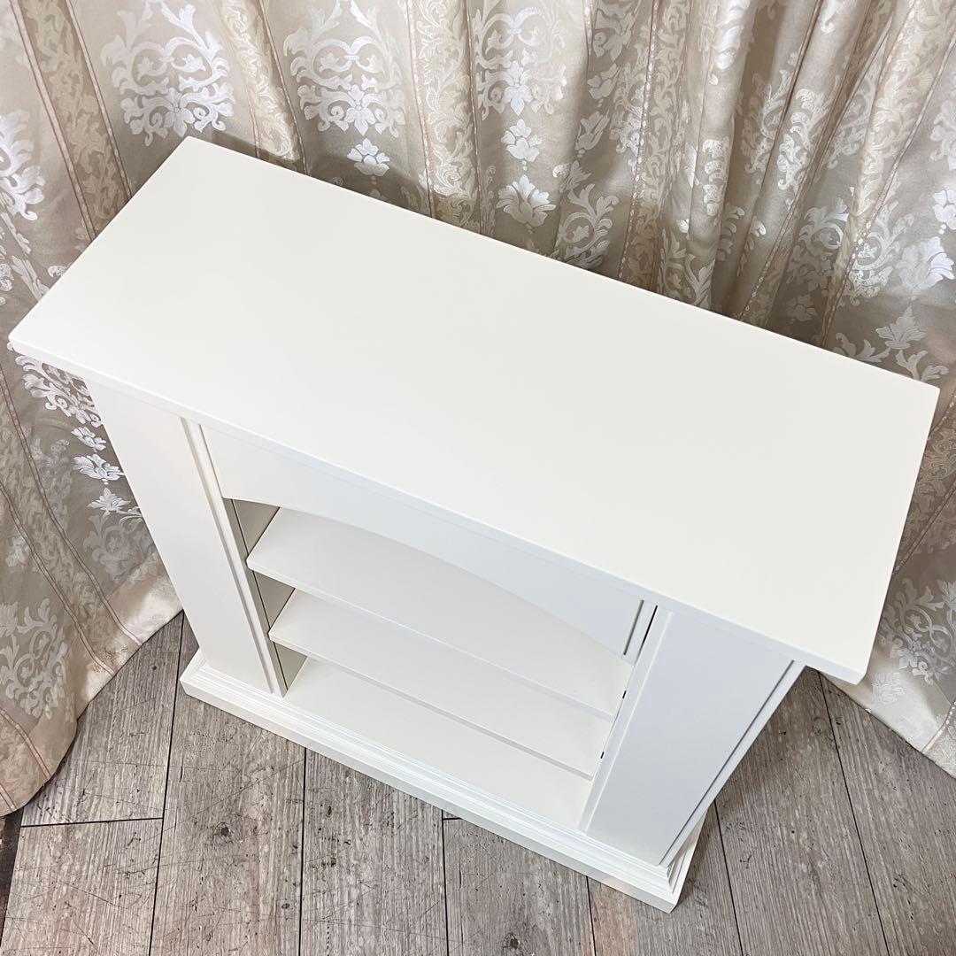 美品★Francfranc マントルピース型シェルフS ホワイト×ピンク