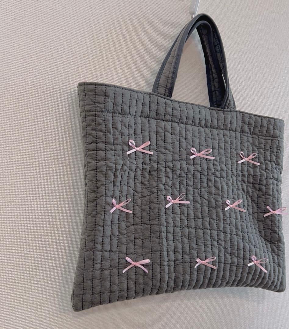 h　ヌビバッグ　リボン　レッスンバッグ