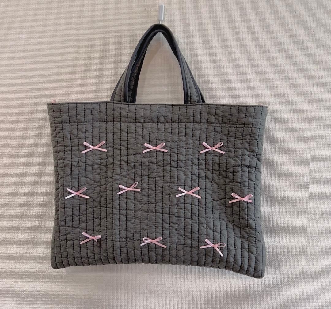 h　ヌビバッグ　リボン　レッスンバッグ