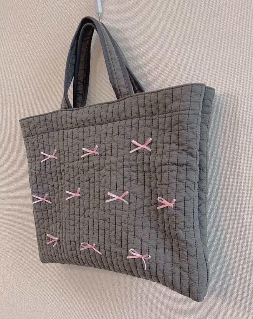 h　ヌビバッグ　リボン　レッスンバッグ