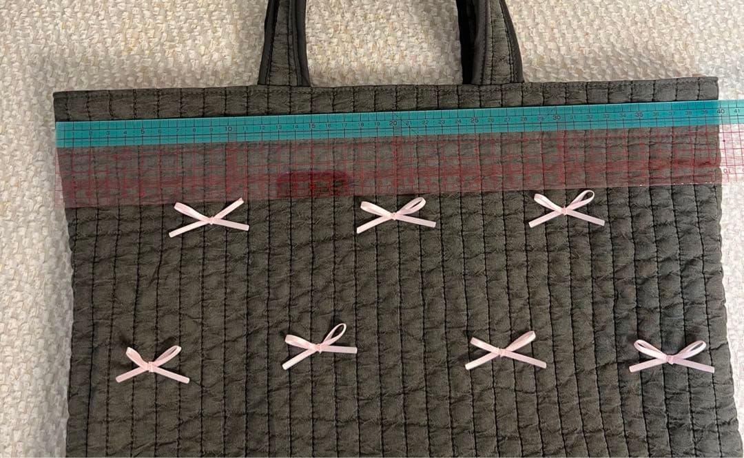 h　ヌビバッグ　リボン　レッスンバッグ